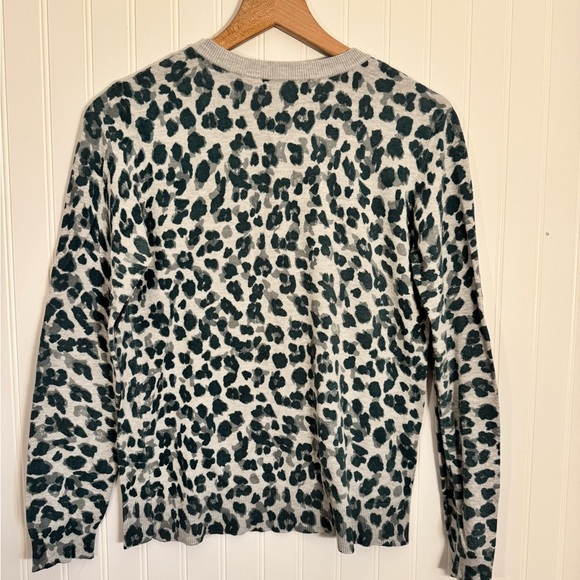 Daniel Rainn Women’s Green Blue Leopard Print 1/4 Button Down Long Sleeve Size M - Picture 7 of 12